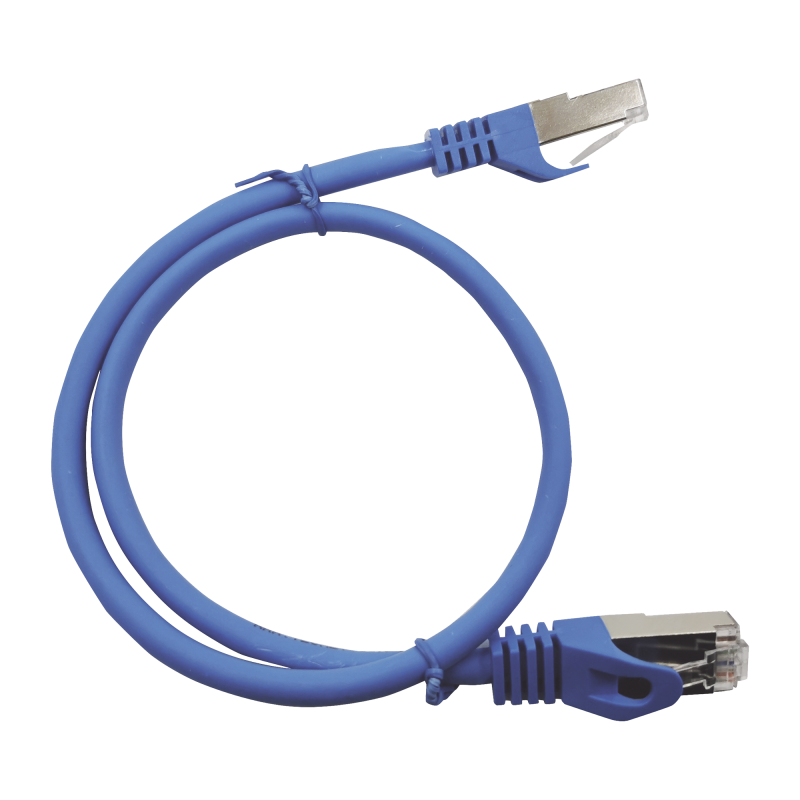 Patch Cord Cat6A 10G blindado 7.0M [ 22.96 ft ]  AZUL