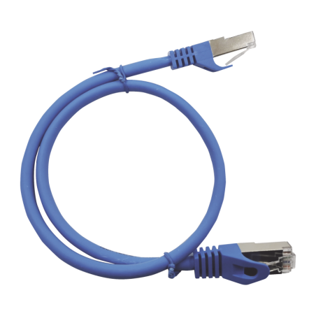 Patch Cord Cat6A 10G blindado 7.0M [ 22.96 ft ]  AZUL