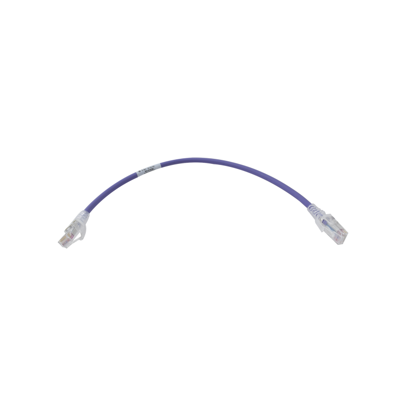 Patch Cord MC6 Modular Cat6 UTP, CM-LS0H, 1ft, Color Violeta