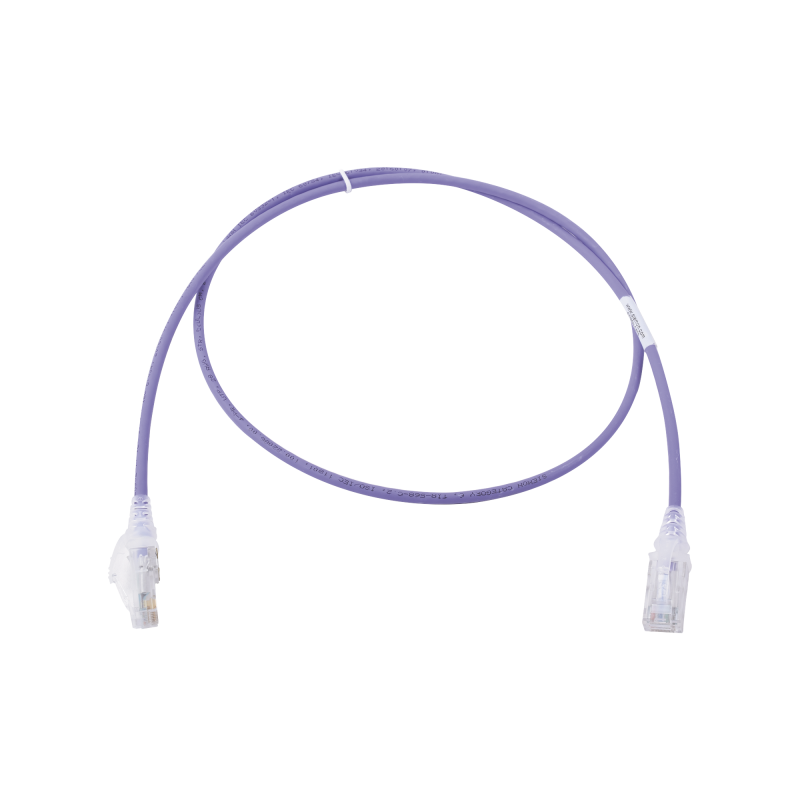 Patch Cord MC6 Modular Cat6 UTP, CM-LS0H, 3ft, Color Violeta