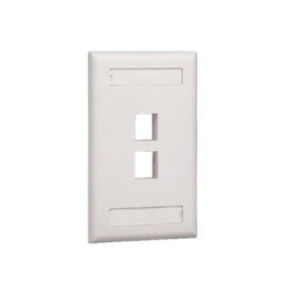 Placa de Pared Vertical, Salida Para 2 Puertos Keystone, Con