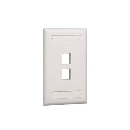 Placa de Pared Vertical, Salida Para 2 Puertos Keystone, Con