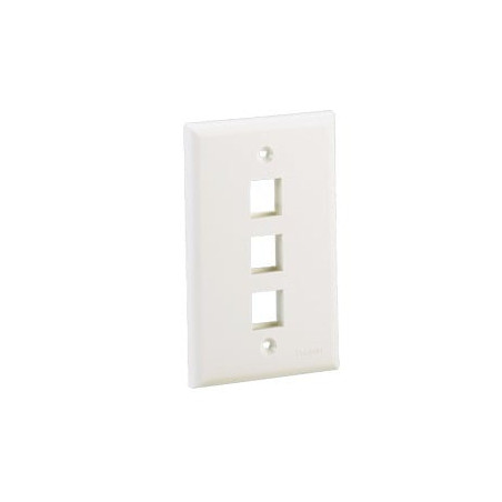 Placa de Pared Vertical, Salida Para 3 Puertos Keystone, Col