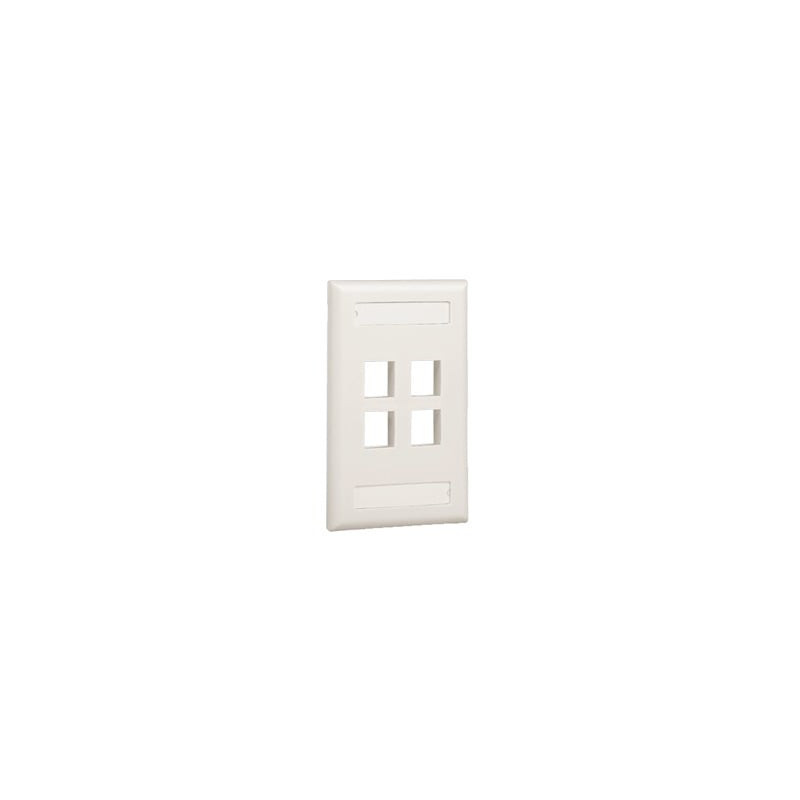 Placa de Pared Vertical, Salida Para 4 Puertos Keystone, Con