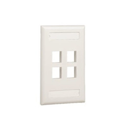 Placa de Pared Vertical, Salida Para 4 Puertos Keystone, Con