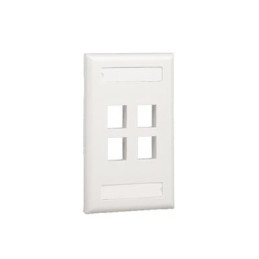 Placa de Pared Vertical, Salida Para 4 Puertos Keystone, Con