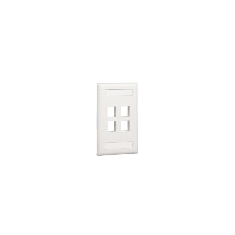 Placa de Pared Vertical, Salida Para 4 Puertos Keystone, Con