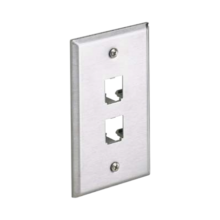 Placa de Pared Vertical, de Acero Inoxidable, Salida Para 2