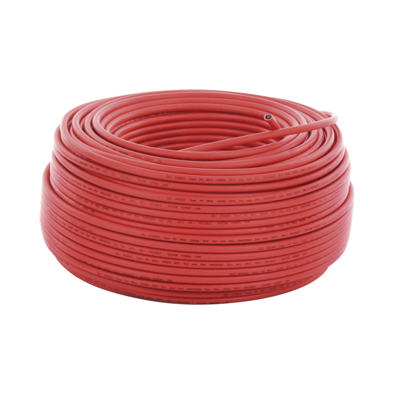 Cable Fotovoltaico Rojo - 6mm² 10AWG - Material COBRE - 2000