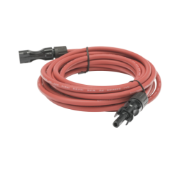 Cable Fotovoltaico, 25 m, Rojo, Calibre 10 AWG con Terminal