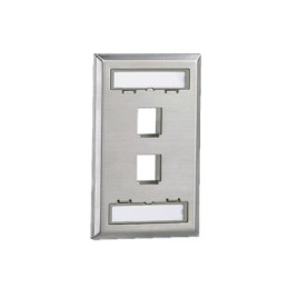 Placa de Pared Vertical, Salida Para 2 Puertos Keystone, Con