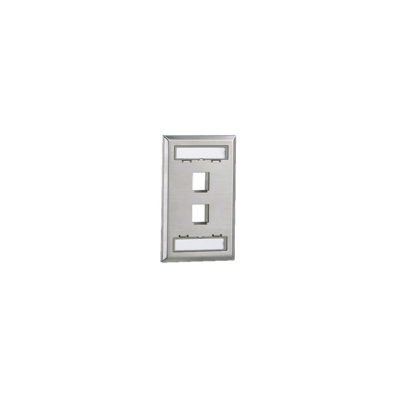 Placa de Pared Vertical, Salida Para 2 Puertos Keystone, Con