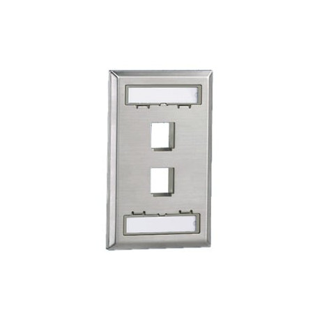 Placa de Pared Vertical, Salida Para 2 Puertos Keystone, Con