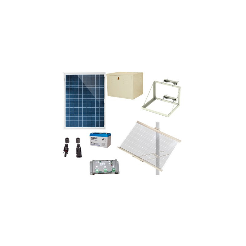 Kit Solar de 12 Vcc para alimentar energizador de cerca elec