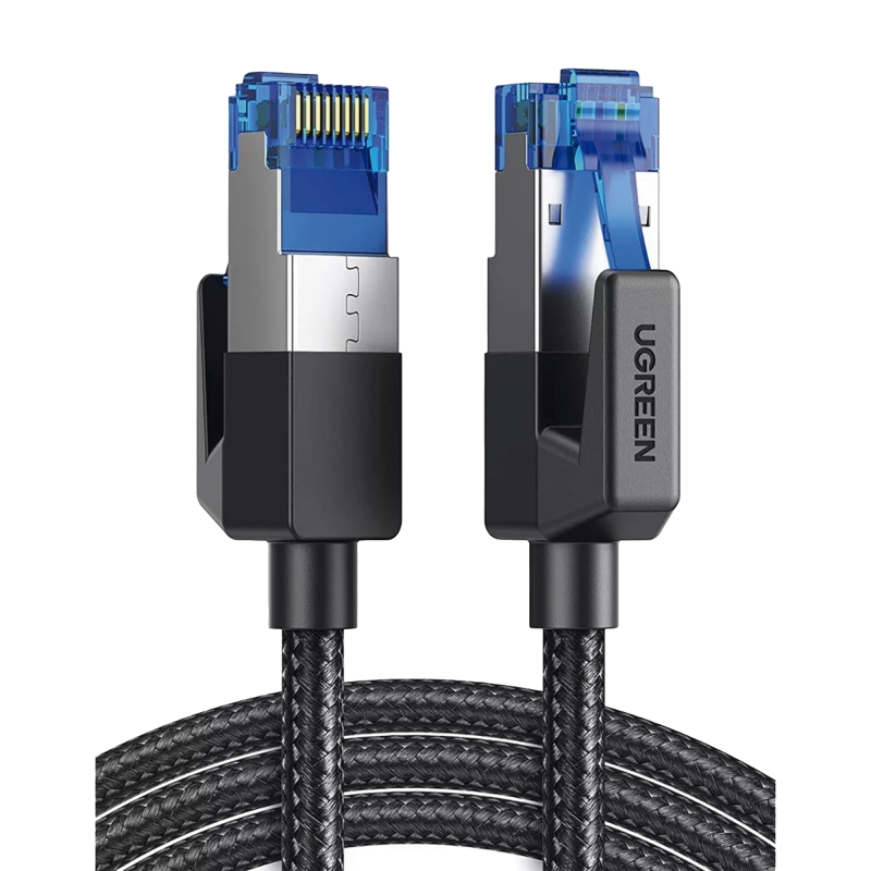 Cable Ethernet Cat8 CLASS?F-FTP Redondo con Malla de Nylon 1