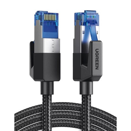 Cable Ethernet Cat8 CLASS?F-FTP Redondo con Malla de Nylon 1