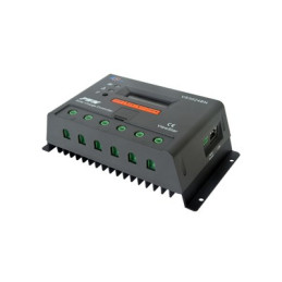 Controlador Solar de Carga y Descarga PWM 12-24V 30A con Dis