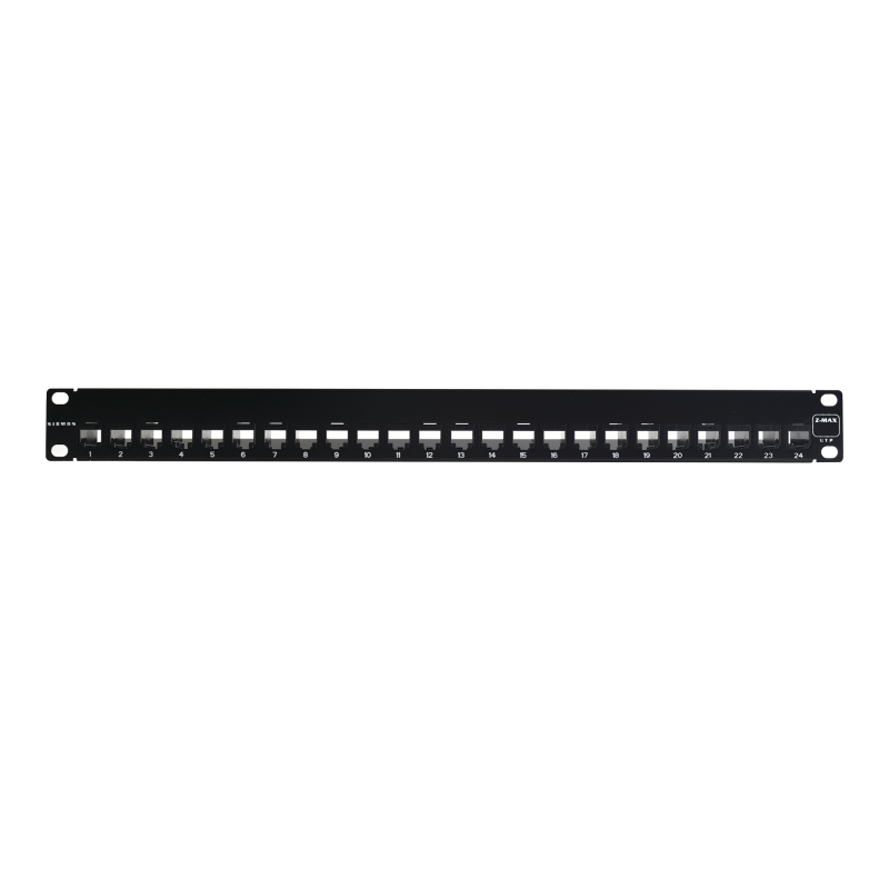 Patch Panel UTP Z-MAX de 24 puertos, Precargado con Jacks Ca