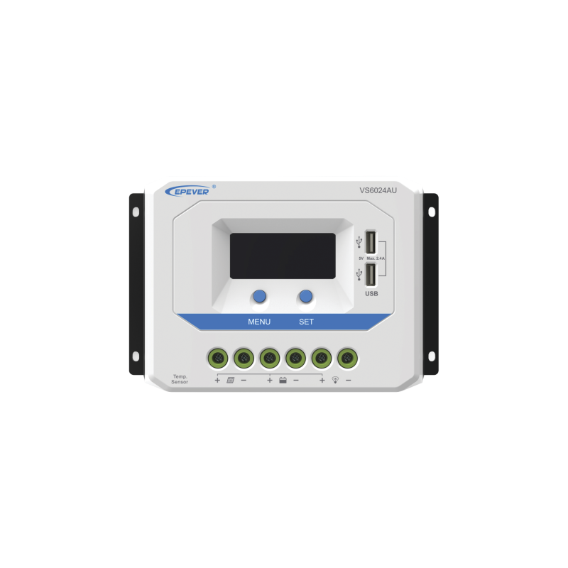 Controlador Solar de Carga PWM 12-24V 60 A Salida USB con Di