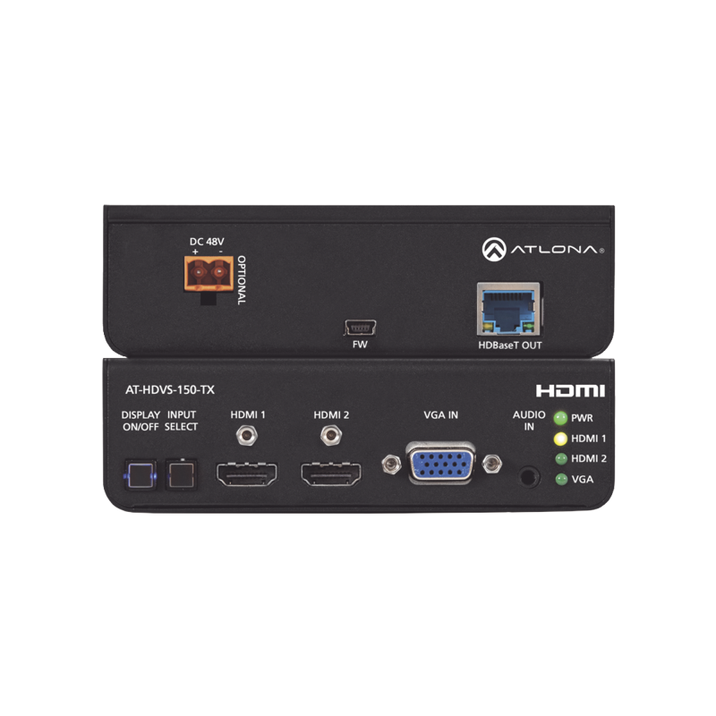 Transmisor HDBaseT de 3 entradas VGA y HDMI