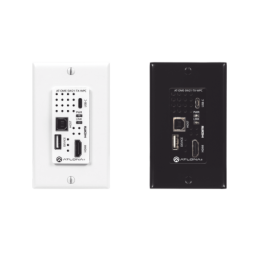 Placa de pared con Switcher y Transmisor HDBaseT con entrada