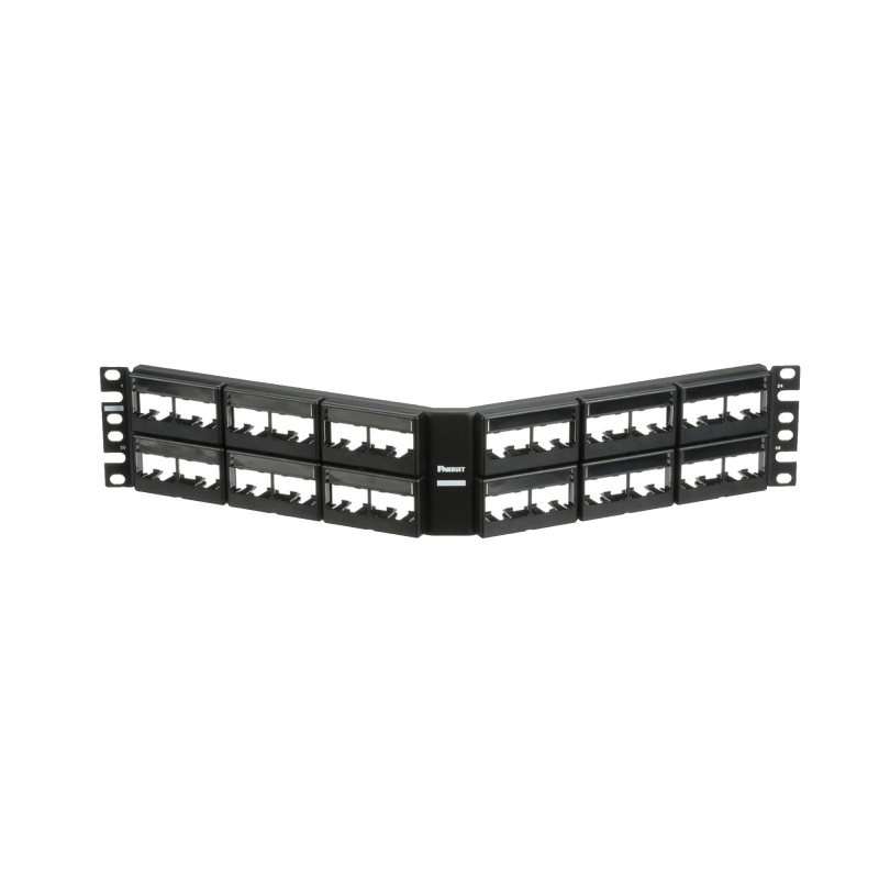 Panel de Parcheo Modular Mini-Com [Sin Conectores], Angulado