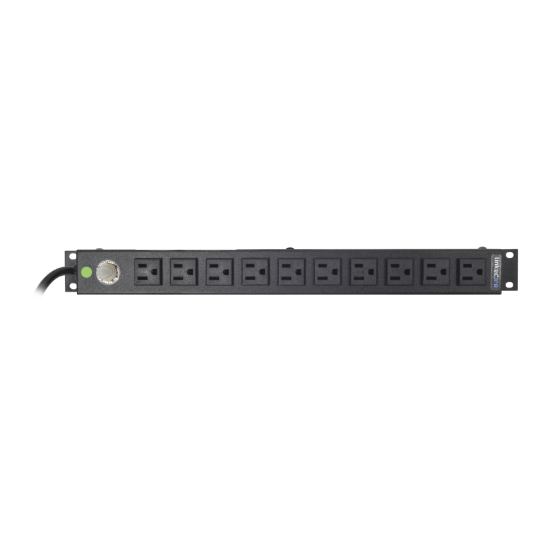 Tomacorriente Horizontal PDU de 10 Contactos NEMA 5-15R Rack