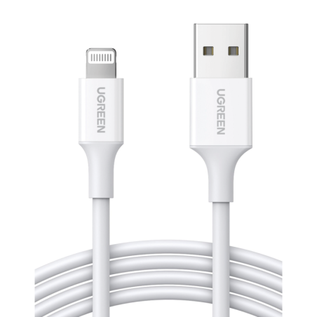 Cable USB-A a Lightning - 1 Metro - Certificado MFi - Carga