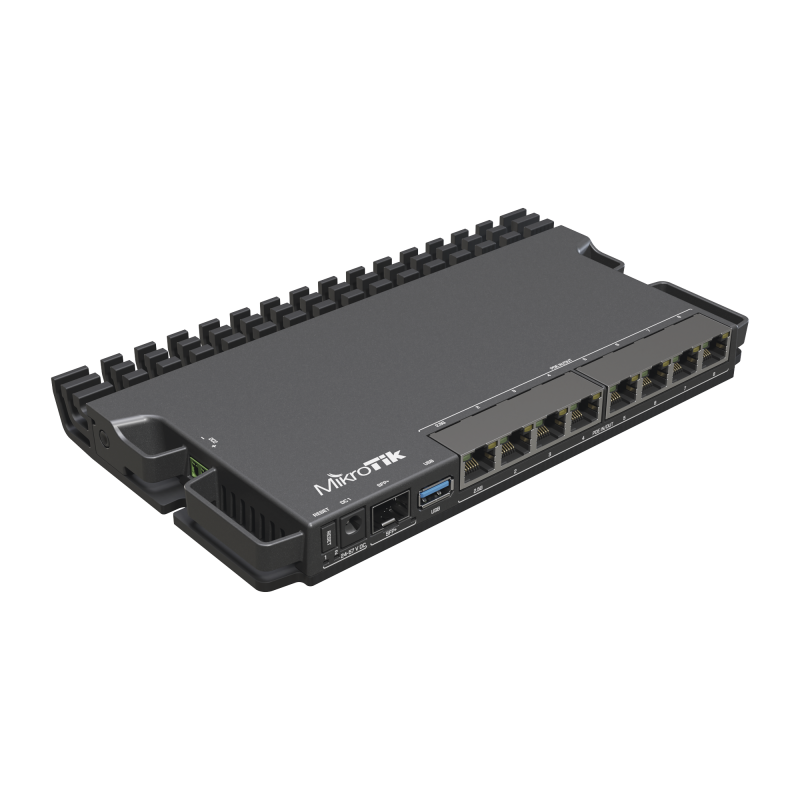 RB5009UPr+S+IN 8 puertos PoE in-out 1 SFP+ Solo RouterOS v7