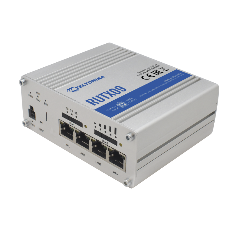 Router Industrial LTE[45G] Cat6 4 puertos Gigabit Doble ranu