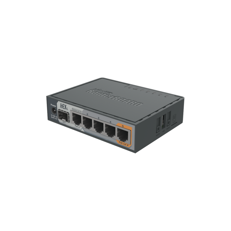 [hEX S] Router Dual Core 5 puertos Gigabit 1 Puerto SFP PoE