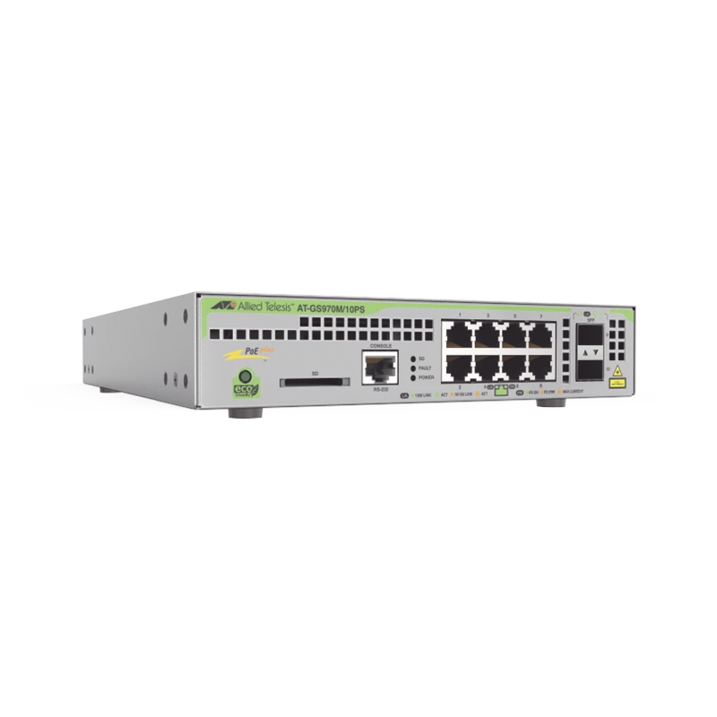 Switch PoE+ Administrable CentreCOM GS970M, Capa 3 de 8 Puer