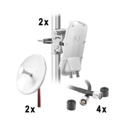 Enlace Backhaul completo de alta capacidad incluye: 2x PTP5