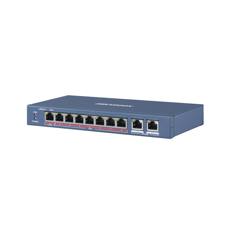 Switch PoE+ - No Administrable - 7 Puertos 100 Mbps PoE+ - 1