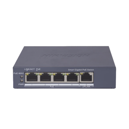 Switch Gigabit PoE+ - Administrable - 4 Puertos 1000 Mbps Po