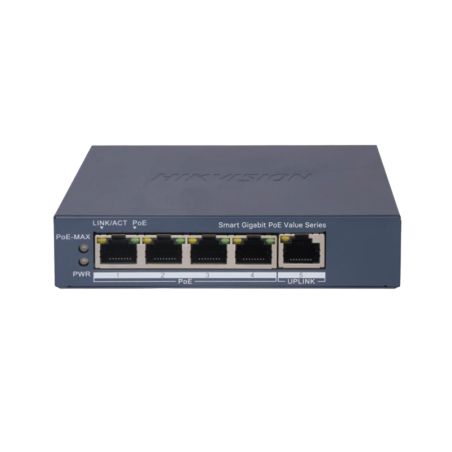 Switch Gigabit PoE+ - Administrable - 4 Puertos 1000 Mbps Po