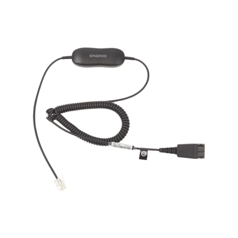 Jabra GN1200 cable enroscado con conexión QD y RJ-9 [88011-9