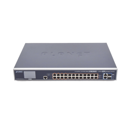 Switch Administrable L3, 24 puertos Gigabit PoE 8023bt, 2 pu