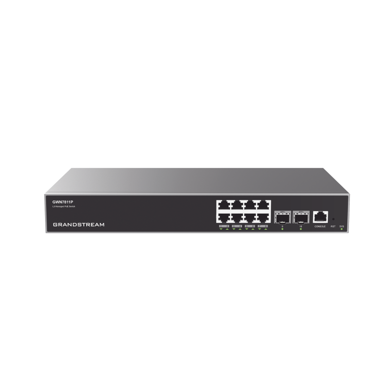 Switch Capa 3 PoE+ Administrable - 8 puertos 10-100-1000 Mbp