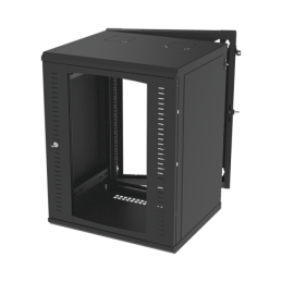 Gabinete Abatible de Pared Con Marco Trasero con Rack 19in de