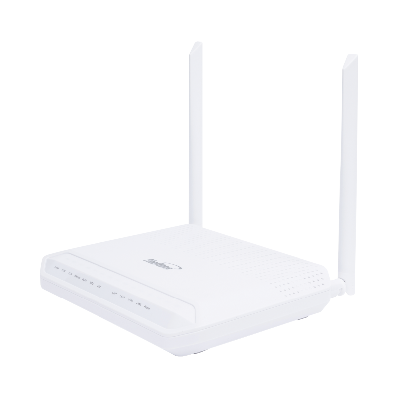 ONU GPON WiFi 24-5 GHz MIMO 2x2, 4 puertos Gigabit + 1 POTS