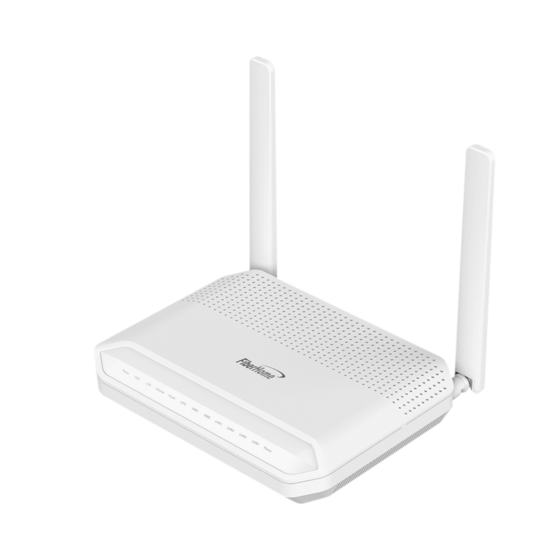 ONU GPON WiFi 6, 24-5 GHz, 4 puertos Gigabit + 1 POTS + 2 US