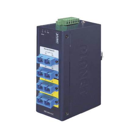 Switch Industrial Bypass de Fibra Optica Multimodo con Conec