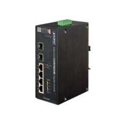 Switch PoE Industrial No Administrable de 4 Puertos PoE 10-1