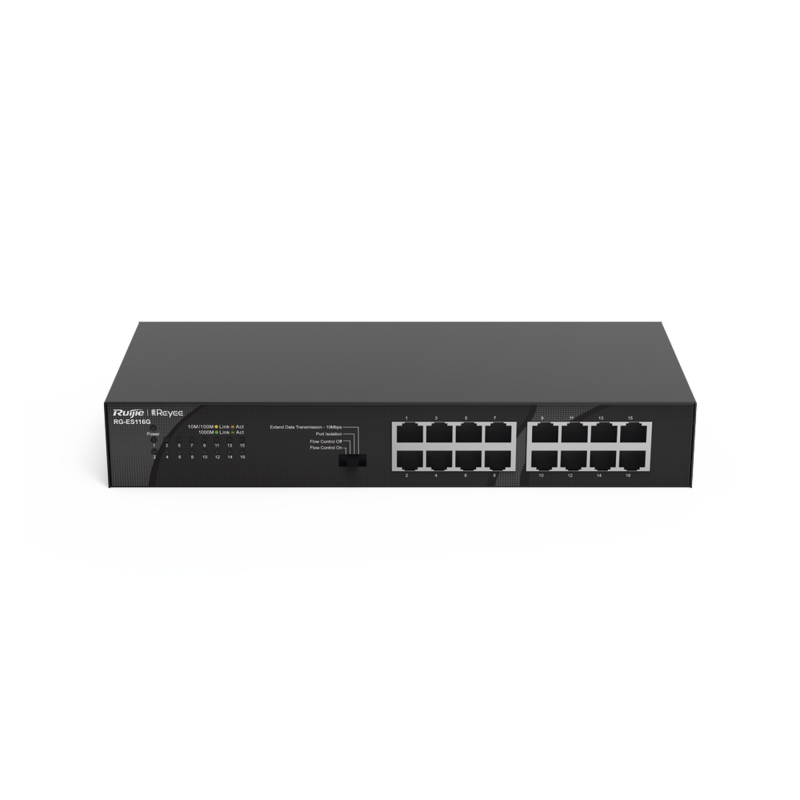 Switch no PoE no administrable con 16 puertos 10-100-1000 Mb