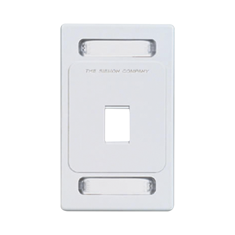 Placa de pared Keystone de 1 salida color blanco para jacks