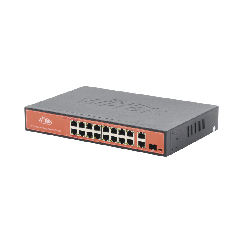 Switch PoE 8023af-at-bt - No administrable de largo alcance