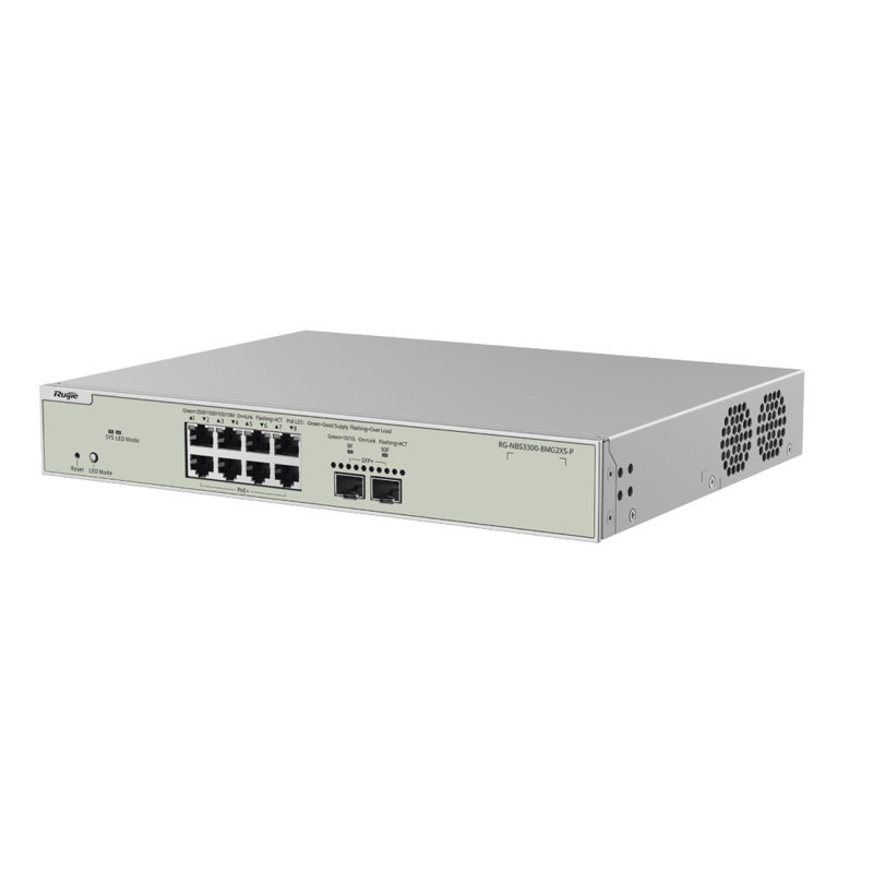 Switch Multi-Gigabit PoE+ Capa 2 con 8 Puertos 25G PoE+ hast