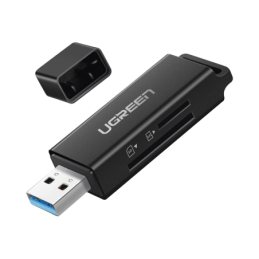 Lector de tarjetas SD portátil USB 30 de doble ranura - adap