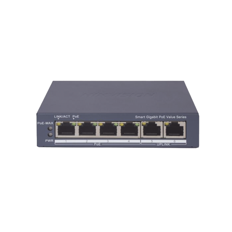 Switch Gigabit PoE+ - Administrable - 4 Puertos 1000 Mbps Po